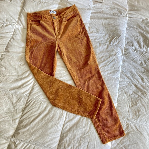PAIGE Pants - Paige Hoxton Ankle Skinny Corduroy Pants Marigold Womens 29 Fall Boho Indie EUC